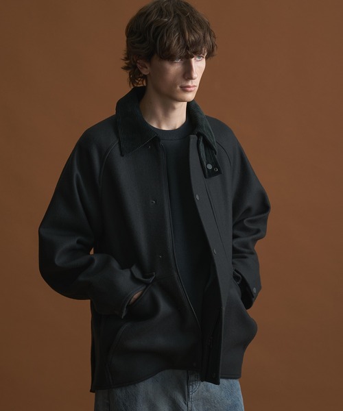 セール】Super140s メルトンハンティングブルゾン / 保温 / 天然撥水