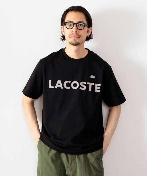 LACOSTE（ラコステ）の「LACOSTE / ヘビーウェイト ブランドネーム ロゴTシャツ（Tシャツ/カットソー・メンズ・ホワイト/ブラック/ネイビー・2/4/3/5）」の3枚目の写真