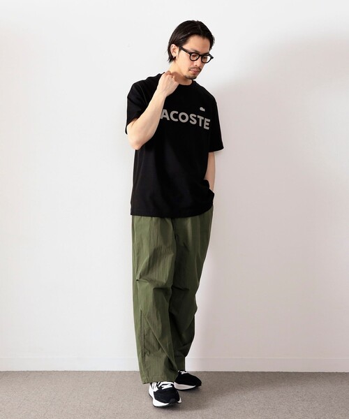 LACOSTE（ラコステ）の「LACOSTE / ヘビーウェイト ブランドネーム ロゴTシャツ（Tシャツ/カットソー・メンズ・ホワイト/ブラック/ネイビー・2/4/3/5）」の9枚目の写真