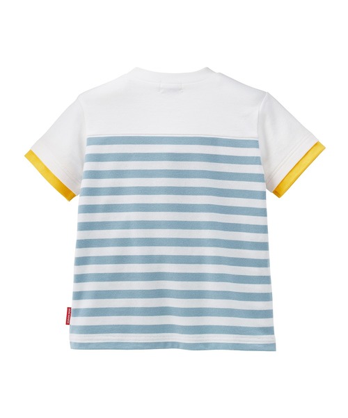 MIKI HOUSE(ミキハウス)の「カラバリボーダー半袖Tシャツ(Tシャツ/カットソー・キッズ・ネイビー/パープル/ブルー系その他/グリーン/コーラルピンク・80cm/90cm/100cm/110cm/120cm/130cm/140cm/150cm)」の10枚目の写真