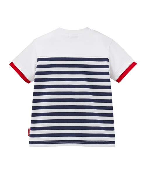 MIKI HOUSE(ミキハウス)の「カラバリボーダー半袖Tシャツ(Tシャツ/カットソー・キッズ・ネイビー/パープル/ブルー系その他/グリーン/コーラルピンク・80cm/90cm/100cm/110cm/120cm/130cm/140cm/150cm)」の8枚目の写真