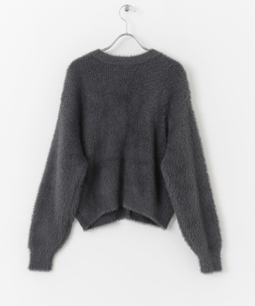 HEYUMM（ヘユム）の「クルーネックラメカーディガン（カーディガン/ボレロ・レディース・チャコールグレー/アイボリー/ライトベージュ/レッド/ベージュ系その他/グレー系その他・ONE）」の22枚目の写真