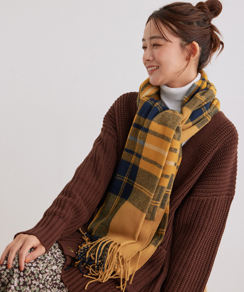 Jayro（ジャイロ）の「チェック大判ストール（マフラー）」 - WEAR