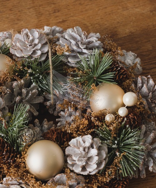 BIRTHDAY BAR(バースデイバー)の「merry wreath クリスマスリース Mサイズ(インテリア雑貨・レディース・ホワイト・0)」の9枚目の写真