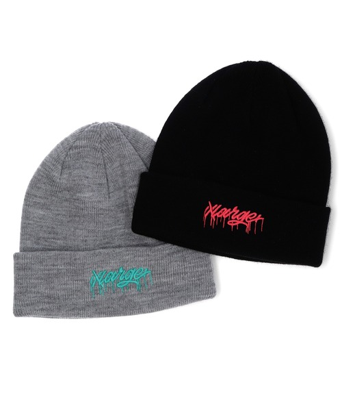 XLARGE（エクストララージ）の「XLARGE × IT'S A LIVING BEANIE（ニットキャップ/ビーニー・メンズ・グレー/ブラック・ONE SIZE）」の3枚目の写真