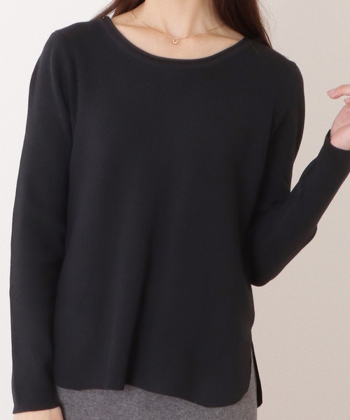 Lace Ladies（レースレディース）の「ラウンドヘムベーシックリブニットプルオーバー（ニット/セーター・レディース・ベージュ/グレー/ホワイト/ブラック・S/FREE）」の7枚目の写真