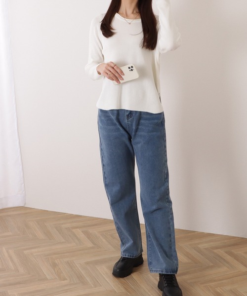 Lace Ladies（レースレディース）の「ラウンドヘムベーシックリブニットプルオーバー（ニット/セーター・レディース・ベージュ/グレー/ホワイト/ブラック・S/FREE）」の16枚目の写真