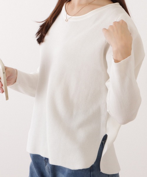 Lace Ladies（レースレディース）の「ラウンドヘムベーシックリブニットプルオーバー（ニット/セーター・レディース・ベージュ/グレー/ホワイト/ブラック・S/FREE）」の18枚目の写真