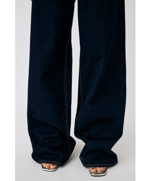 MOUSSY(マウジー)の「CROSS WAIST WIDE STRAIGHT(デニムパンツ・レディース・ライトブルー/ブラック/ブルー・0/2/1)」の10枚目の写真