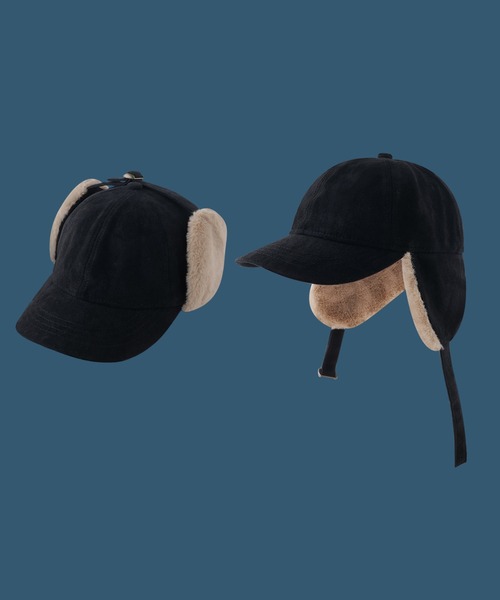 Revo.（レボ）の「スエードタッチ フライトキャップ（キャップ・レディース・ベージュ/グレー/ブラック/アイボリー・FREE）」の2枚目の写真