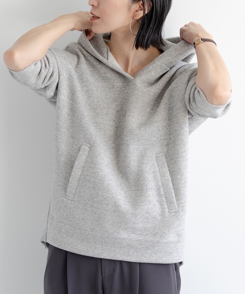 BARNYARDSTORM（バンヤードストーム）の「サイドZIP裏毛フーディー【WEB限定カラー】（Tシャツ/カットソー・レディース・チャコール/レッド/グレー/クリアイエロー・1/0）」の19枚目の写真
