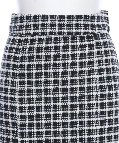 clear（クリア）の「ツイード裾フリンジマーメイドスカート[低身長用サイズ有]（スカート・レディース・グリーン/ブラック・S/M/XS）」の7枚目の写真