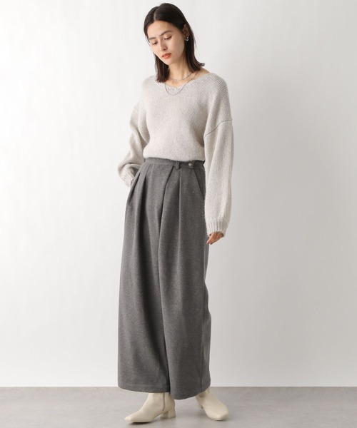 LEPSIM（レプシィム）の「メルトンラップワイドパンツ　983465（その他パンツ・レディース・グレー/ベージュ/ダークネイビー・FREE）」の7枚目の写真