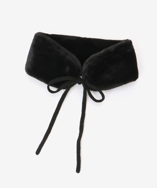 MAJESTIC LEGON（マジェスティックレゴン）の「2wayリボンプチマフラー（マフラー・レディース・ブラック/ベージュ/ライトグレー・FREE）」の13枚目の写真