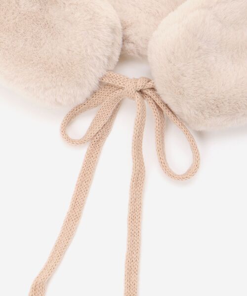 MAJESTIC LEGON（マジェスティックレゴン）の「2wayリボンプチマフラー（マフラー・レディース・ブラック/ベージュ/ライトグレー・FREE）」の15枚目の写真