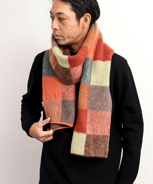 ROBERT MACKIE（ロバートマッキー）の「【ROBERT MACKIE/ロバート・マッキー】BLOCK CHECK MUFFLER 30（マフラー・メンズ・イエロー系その他/マルチ・FREE）」の18枚目の写真