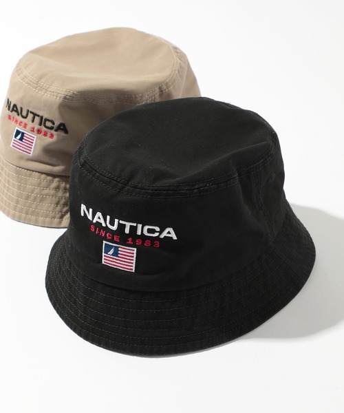 NAUTICA(ノーティカ)の「【NAUTICA】ロゴデザイン6パネルコットンバケットハット NT065 CBS(ハット・メンズ・ブラック/ベージュ・FREE)」の2枚目の写真