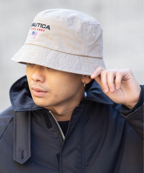 NAUTICA(ノーティカ)の「【NAUTICA】ロゴデザイン6パネルコットンバケットハット NT065 CBS(ハット・メンズ・ブラック/ベージュ・FREE)」の5枚目の写真