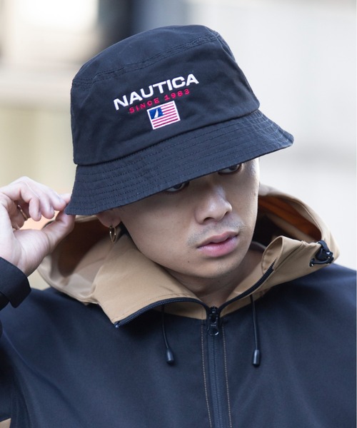 NAUTICA(ノーティカ)の「【NAUTICA】ロゴデザイン6パネルコットンバケットハット NT065 CBS(ハット・メンズ・ブラック/ベージュ・FREE)」の9枚目の写真