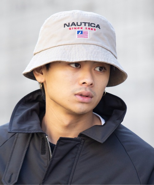NAUTICA(ノーティカ)の「【NAUTICA】ロゴデザイン6パネルコットンバケットハット NT065 CBS(ハット・メンズ・ブラック/ベージュ・FREE)」の6枚目の写真