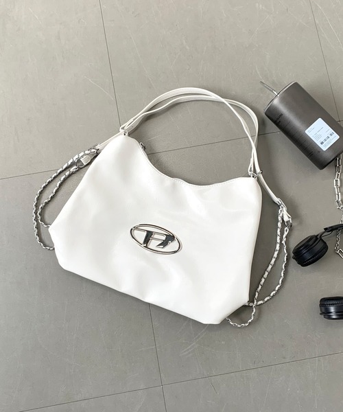 non-hedge(ノンヘッジ)の「Rロゴ2WAYバッグ(バックパック/リュック・レディース・ブラック/シルバー/アイボリー・FREE)」の2枚目の写真