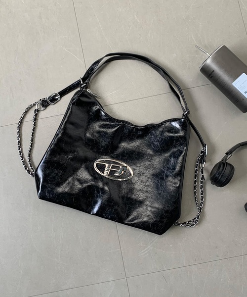 non-hedge(ノンヘッジ)の「Rロゴ2WAYバッグ(バックパック/リュック・レディース・ブラック/シルバー/アイボリー・FREE)」の3枚目の写真