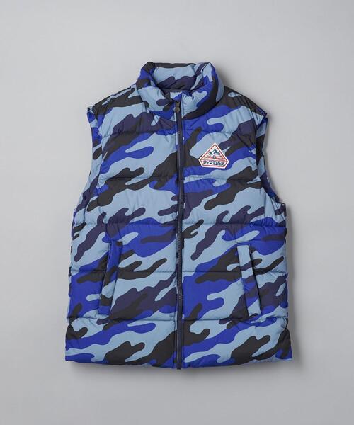 PYRENEX ダウンベスト 青 Pyrenex x Bonton Kids Down Vest Wolf ウルフ ダウンベスト