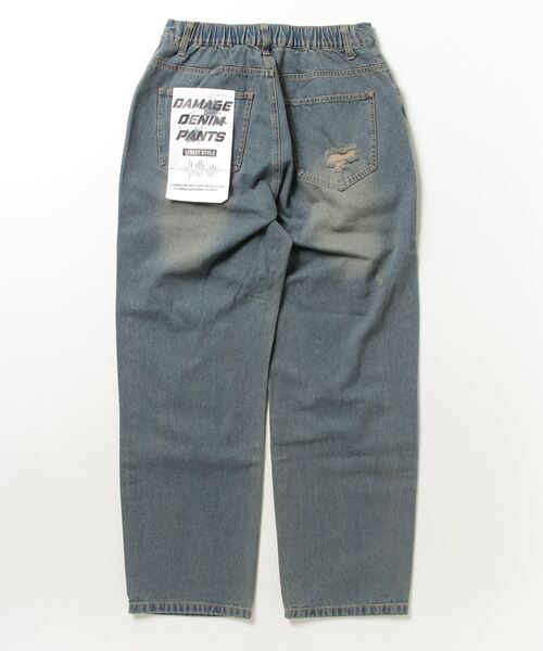 ８(eight)（エイト）の「ダメージデニムバギーパンツ（デニムパンツ・メンズ・ブラック/ブルー系その他/ブルー系その他2・MEDIUM/LARGE）」の8枚目の写真