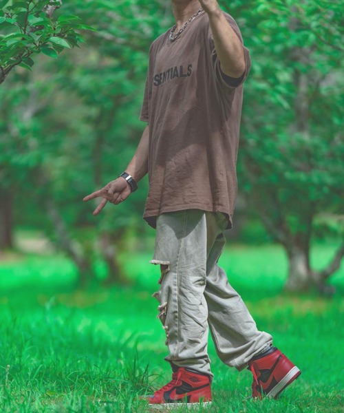 ８(eight)（エイト）の「ダメージデニムバギーパンツ（デニムパンツ・メンズ・ブラック/ブルー系その他/ブルー系その他2・MEDIUM/LARGE）」の6枚目の写真