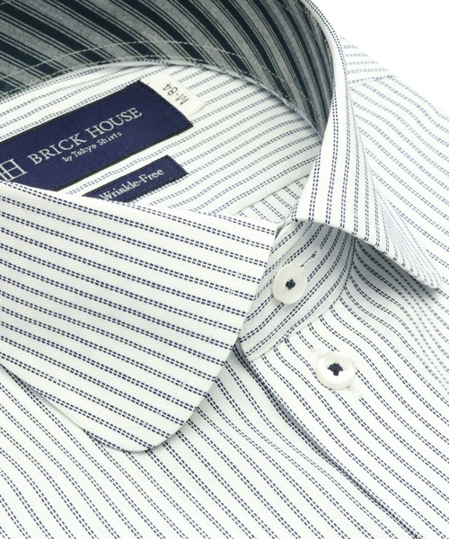 TOKYO SHIRTS(トウキョウシャツ)の「超形態安定ノーアイロン ラウンドカラー 長袖ビジネスワイシャツ(ビジネスシャツ・メンズ・ブルー・首回り43cm-裄丈86cm/首回り42cm-裄丈82cm/首回り41cm-裄丈86cm/首回り39cm-裄丈80cm/首回り41cm-裄丈82cm/首回り42cm-裄丈86cm/首回り39cm-裄丈84cm/首回り43cm-裄丈82cm/首回り37cm-裄丈80cm/首回り37cm-裄丈84cm)」の2枚目の写真