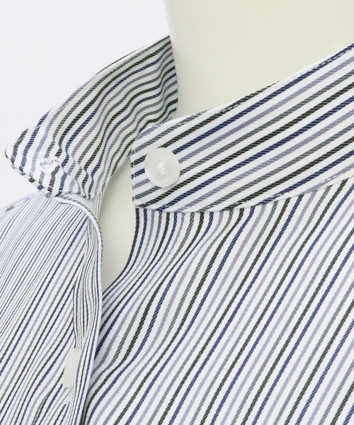 TOKYO SHIRTS（トウキョウシャツ）の「形態安定ノーアイロン スタンド 長袖ビジネスワイシャツ（ビジネスシャツ・レディース・グレー・L/LL/M）」の4枚目の写真