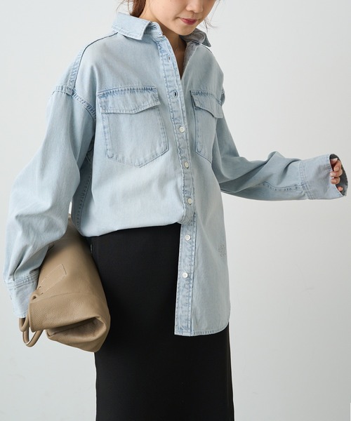 PUAL CE CIN（ピュアルセシン）の「デニムシャツ（シャツ/ブラウス・レディース・ブルー/ブルー系その他・FREE）」の13枚目の写真