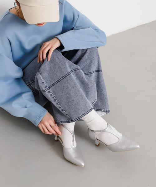 SENSE OF PLACE by URBAN RESEARCH（センスオブプレイスバイアーバンリサーチ）の「Tストラップパンプス（パンプス・レディース・シルバー/アイボリー/ブラック・SMALL/LARGE/MEDIUM）」の6枚目の写真