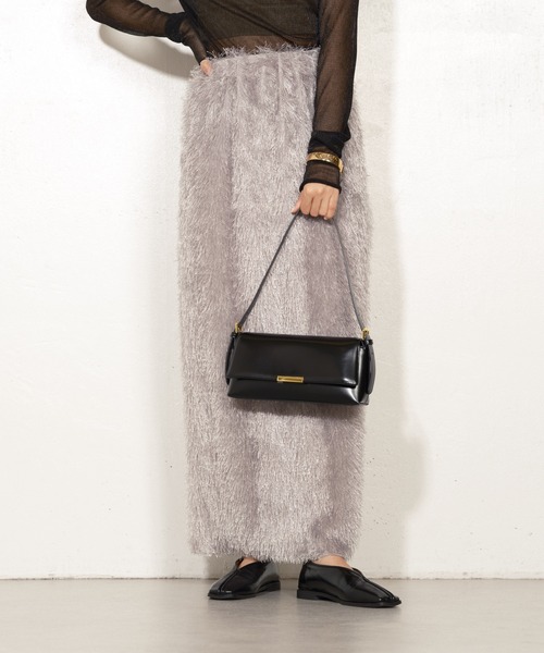 Lui's（ルイス）の「フリンジナロースカート（スカート・レディース・ライトグレー/チャコールグレー/オフホワイト・FREE）」の9枚目の写真