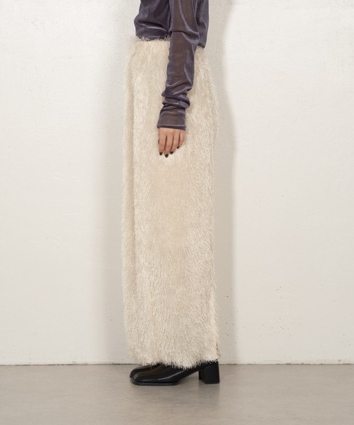 Lui's（ルイス）の「フリンジナロースカート（スカート・レディース・ライトグレー/チャコールグレー/オフホワイト・FREE）」の15枚目の写真