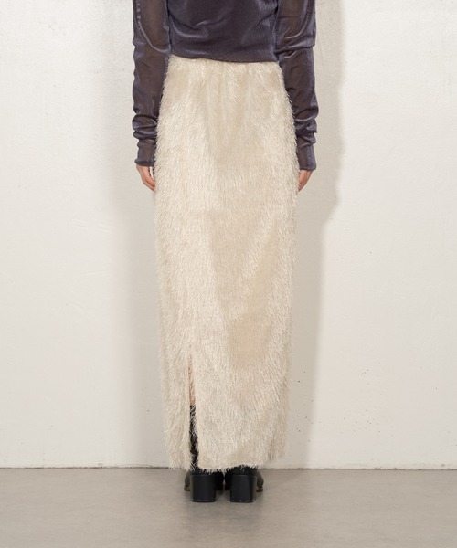 Lui's（ルイス）の「フリンジナロースカート（スカート・レディース・ライトグレー/チャコールグレー/オフホワイト・FREE）」の16枚目の写真