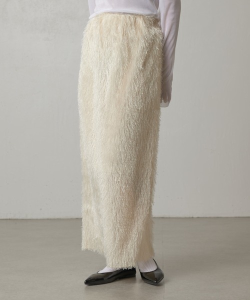 Lui's（ルイス）の「フリンジナロースカート（スカート・レディース・ライトグレー/チャコールグレー/オフホワイト・FREE）」の19枚目の写真