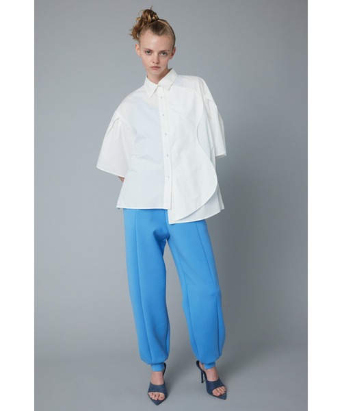 HeRIN.CYE（ヘリンドットサイ）の「Feels center switching pants　フィールズスウィッチングパンツ（スウェットパンツ・レディース・ブラック/ホワイト/ブルー・36/38）」の3枚目の写真