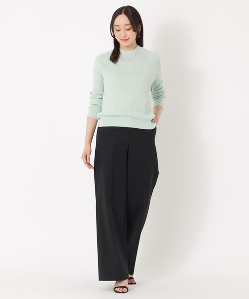 S.ESSENTIALS(エスエッセンシャルズ)の「ミニケーブルニット(ニット/セーター・レディース・ライトブルー/グリーン/オフホワイト・38)」の9枚目の写真