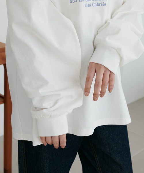 DISCOAT（ディスコート）の「【WEB限定】スーベニアグラフィックロングTシャツ《ユニセックス》（Tシャツ/カットソー・レディース・オフホワイト/チャコールグレー/ライトベージュ・FREE）」の19枚目の写真