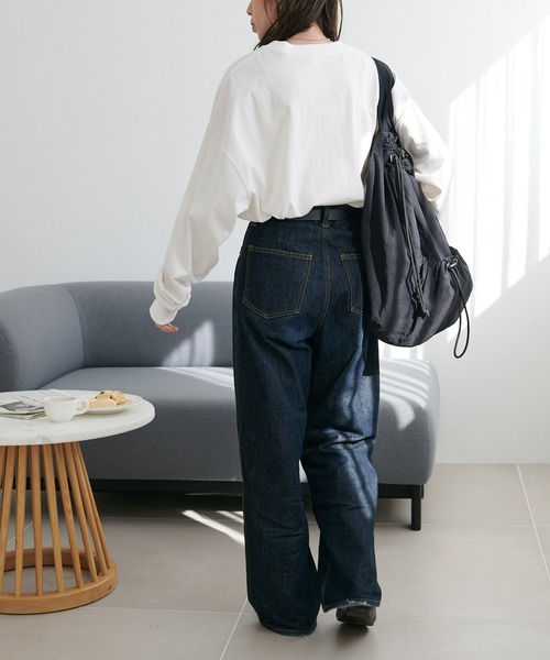 DISCOAT（ディスコート）の「【WEB限定】スーベニアグラフィックロングTシャツ《ユニセックス》（Tシャツ/カットソー・レディース・オフホワイト/チャコールグレー/ライトベージュ・FREE）」の14枚目の写真