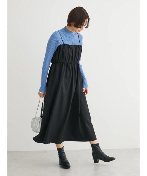 ELENCARE DUE(エレンカーレデュエ)の「・ELENCARE DUE ギャザーキャミワンピース(ワンピース・レディース・ブラック/グレー/カーキ系1・FREE)」の20枚目の写真