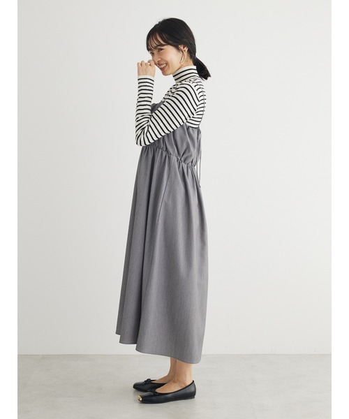 ELENCARE DUE(エレンカーレデュエ)の「・ELENCARE DUE ギャザーキャミワンピース(ワンピース・レディース・ブラック/グレー/カーキ系1・FREE)」の16枚目の写真