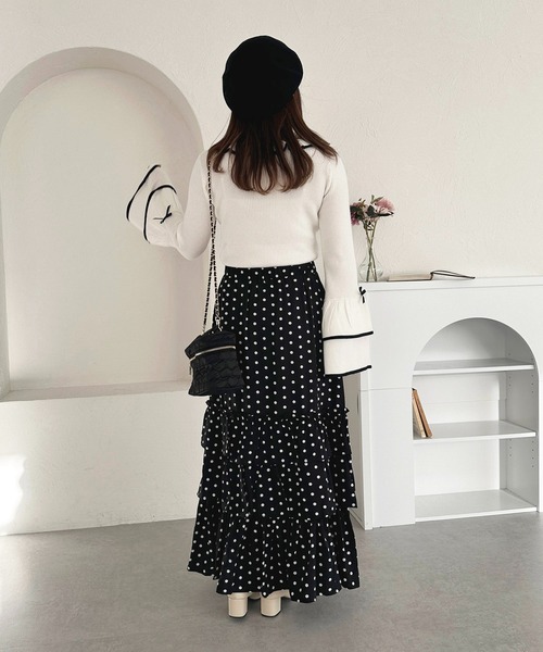 apres jour（アプレジュール）の「ティアードスカート【ZOZOTOWN限定アイテム】（スカート・レディース・ブラック系その他2/オフホワイト/ブラック系その他/ブラック・X-LARGE/フリー）」の22枚目の写真