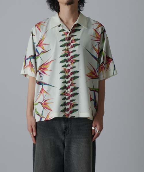 Lui's（ルイス）の「ボタニカルプリント半袖シャツ（シャツ/ブラウス・メンズ・ブラック系その他/ホワイト/ブラック・S/M）」の21枚目の写真