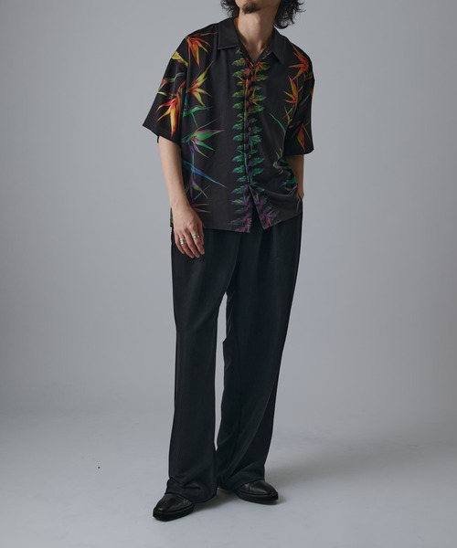 Lui's（ルイス）の「ボタニカルプリント半袖シャツ（シャツ/ブラウス・メンズ・ブラック系その他/ホワイト/ブラック・S/M）」の18枚目の写真