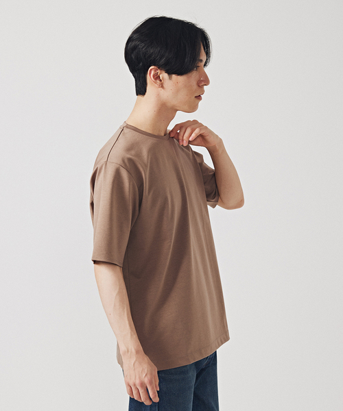 EDIFICE（エディフィス）の「40ゲージ ダブルフェイス Tシャツ（Tシャツ/カットソー・メンズ・ブラック/ホワイト/キャメル/ブルー・SMALL/MEDIUM/LARGE）」の18枚目の写真