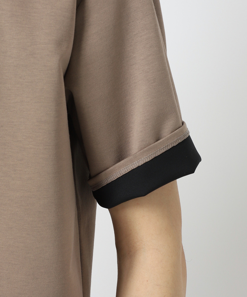 EDIFICE（エディフィス）の「40ゲージ ダブルフェイス Tシャツ（Tシャツ/カットソー・メンズ・ブラック/ホワイト/キャメル/ブルー・SMALL/MEDIUM/LARGE）」の12枚目の写真