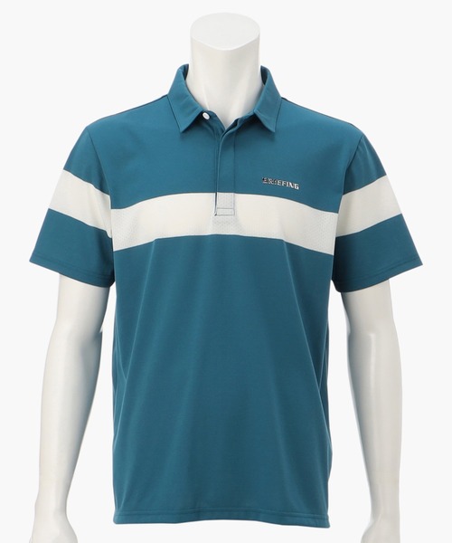 BRIEFING（ブリーフィング）の「【ブリーフィングゴルフ】MENS PANEL MESH SHIRT RELAXED FIT／メンズパネルメシュシャツリラックスドフィット（ポロシャツ・メンズ・ブラック/ネイビー/ブルー・L/M）」の3枚目の写真