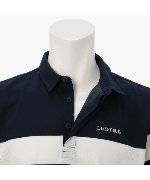 BRIEFING（ブリーフィング）の「【ブリーフィングゴルフ】MENS PANEL MESH SHIRT RELAXED FIT／メンズパネルメシュシャツリラックスドフィット（ポロシャツ・メンズ・ブラック/ネイビー/ブルー・L/M）」の14枚目の写真